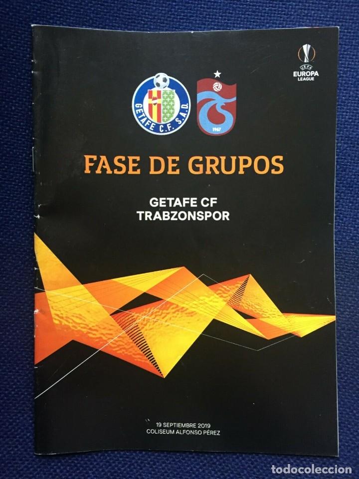 Coleccionismo deportivo: REVISTA PROGRAMA OFICIAL GETAFE TRABZONSPOR COPA UEFA 2019 2020 - Foto 1