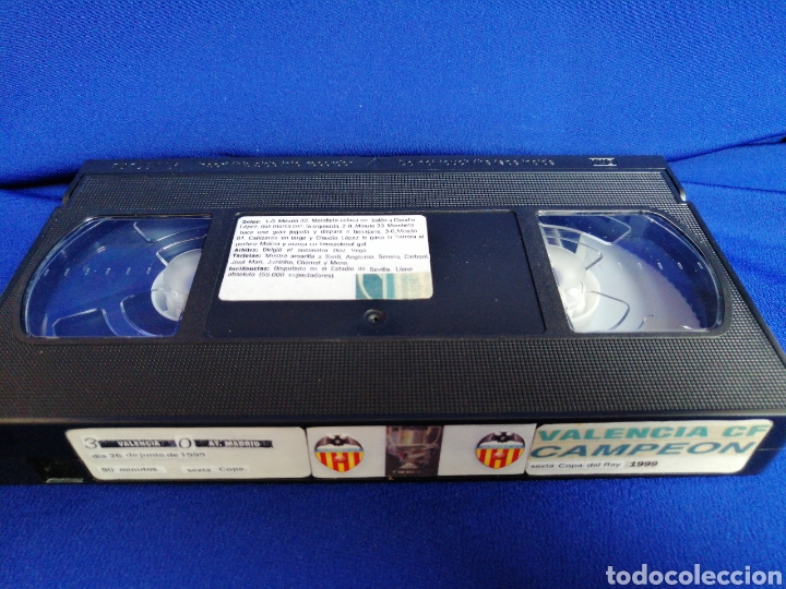 Coleccionismo deportivo: CAMPE&Oacute;N DE COPA DEL REY 1999 VALENCIA CF - AT. MADRID - VHS - Foto 3