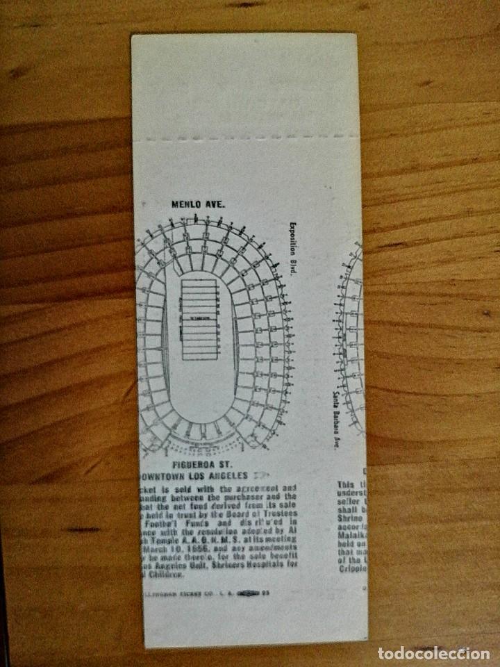Coleccionismo deportivo: TICKET - ENTRADA - TUNNEL ROW SEAT - LOS ANGELES COLISEUM - Foto 2