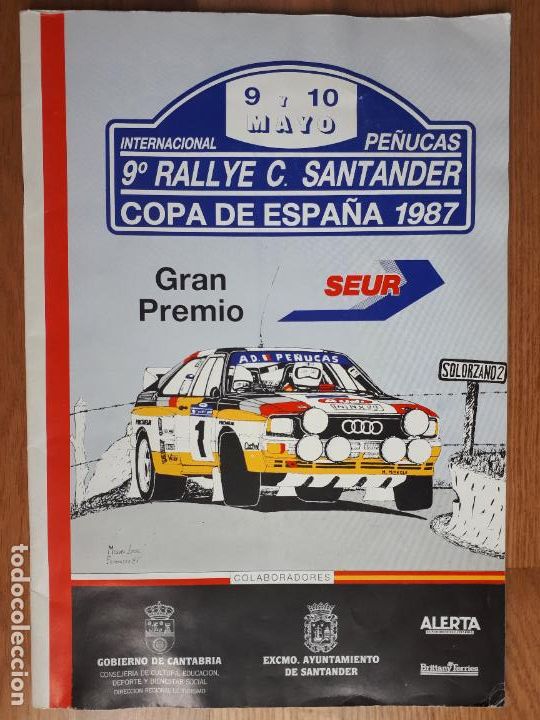 Coleccionismo deportivo: 9&ordm; Rally C. Santander - Pe&ntilde;ucas - Copa de Espa&ntilde;a 1987 - Foto 1