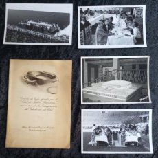 Coleccionismo deportivo: MENU COMIDA GALA INAUGURACION NOU CAMP 1957 + 5 FOTOGRAFIAS - RARO