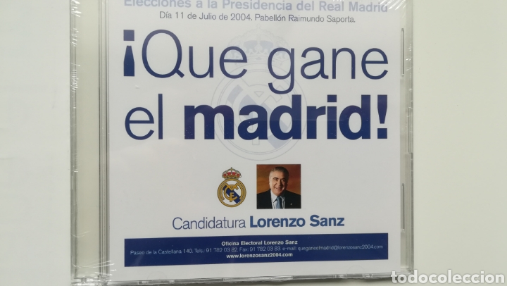 Coleccionismo deportivo: ELECCIONES PRESIDENCIA REAL MADRID 2004 LORENZO SANZ PROGRAMA Y DVD - Foto 3