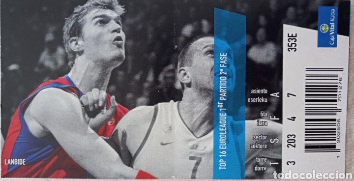 Coleccionismo deportivo: ENTRADA BASKONIA EUROLIGA - Foto 1