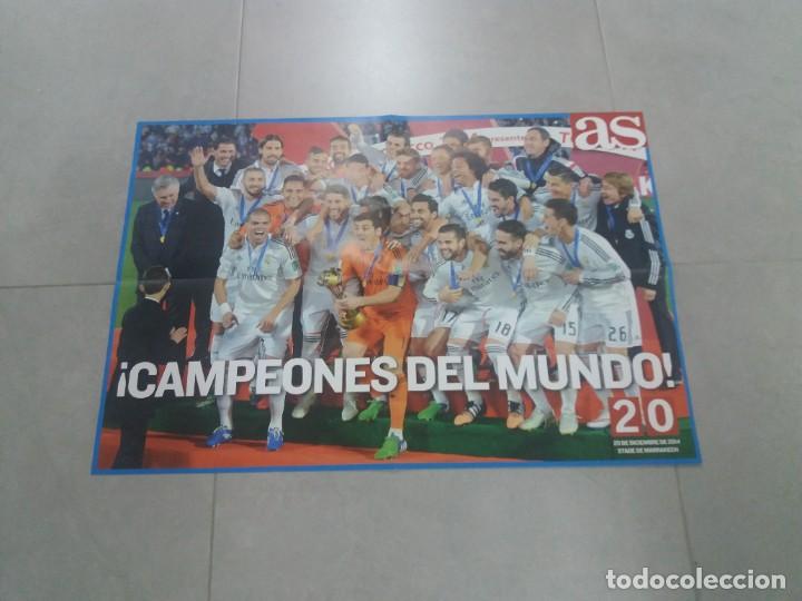 Coleccionismo deportivo: P&oacute;ster. Real Madrid, Copa Intercontinental, 2014, As - Foto 1