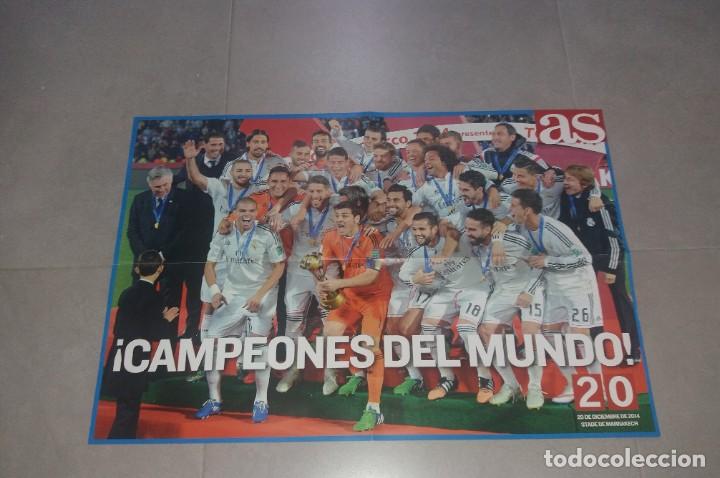 Coleccionismo deportivo: P&oacute;ster. Real Madrid, Copa Intercontinental, 2014, As - Foto 2