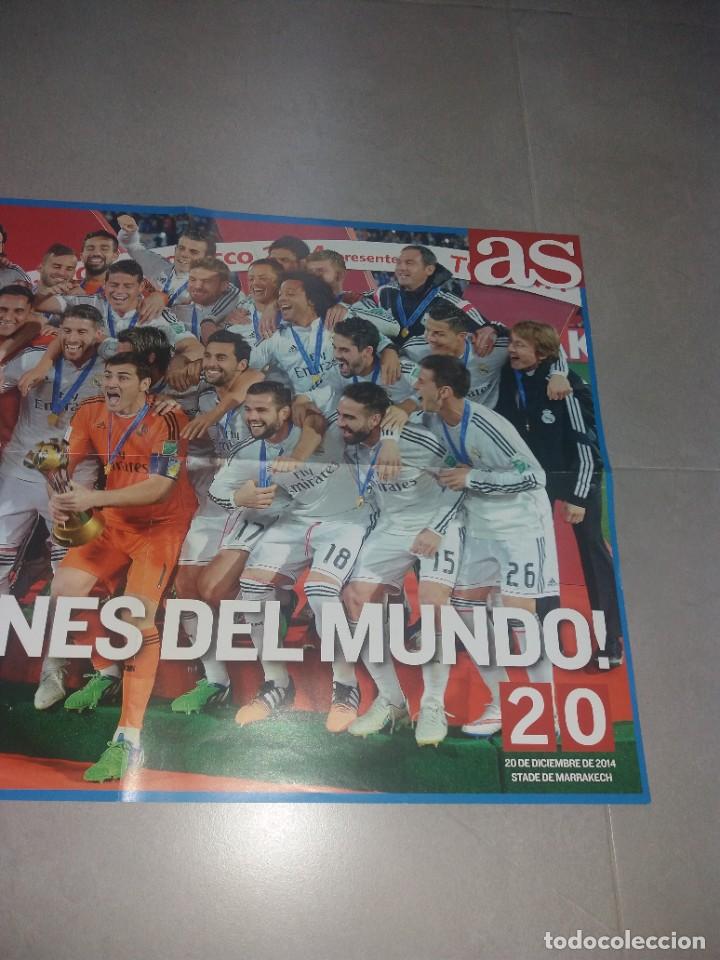Coleccionismo deportivo: P&oacute;ster. Real Madrid, Copa Intercontinental, 2014, As - Foto 4