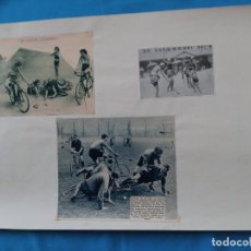 Coleccionismo deportivo: CONJUNTO DE 19 LÁMINAS CON RECORTES DE DEPORTES - DE 80/ 90 AÑOS ANTIGUEDAD. Lote 265806139