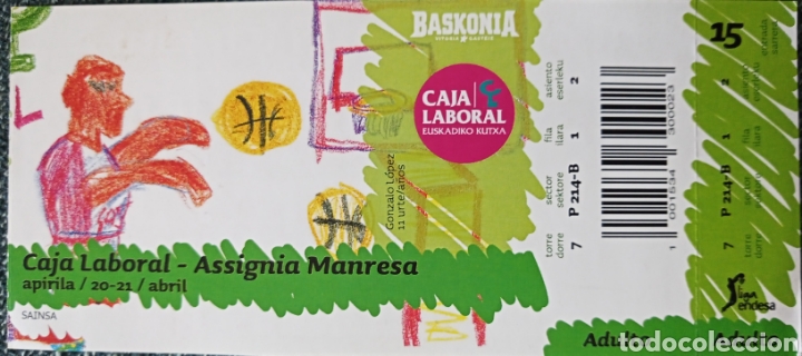 Coleccionismo deportivo: ENTRADA BASKONIA VS ASSIGNIA MANRESA - Foto 1