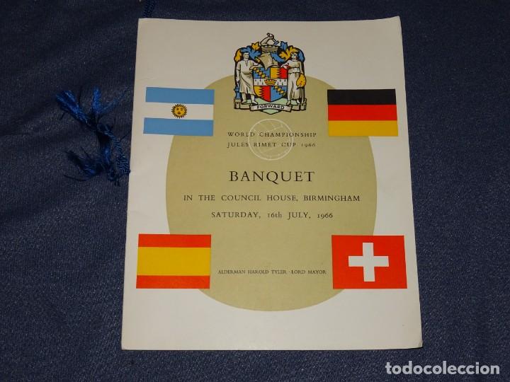 PROGRAMA OFICIAL BANQUET RECUERDOS DEL CAMPEONATO MUNDIAL DE LA COPA JULES RIMET DE INGLATERRA 1966 (Coleccionismo Deportivo - Documentos de Deportes - Otros)