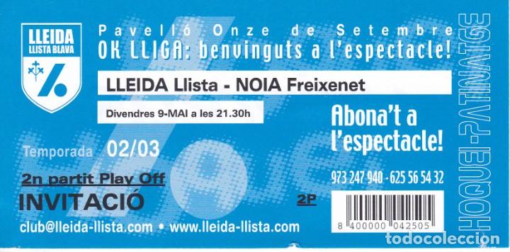 Coleccionismo deportivo: ENTRADA DE BALONCESTO DEL LLEIDA - NOIA FREIXENET DEL A&Ntilde;O 2003 - Foto 1