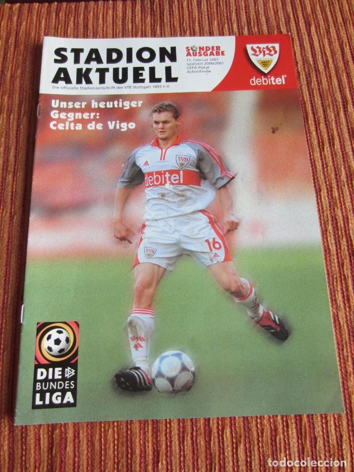 Coleccionismo deportivo: 2001-PROGRAMA OFICIAL ORIGINAL PARTIDO F&Uacute;TBOL.STUTTGART-CELTA DE VIGO.COPA UEFA - Foto 1