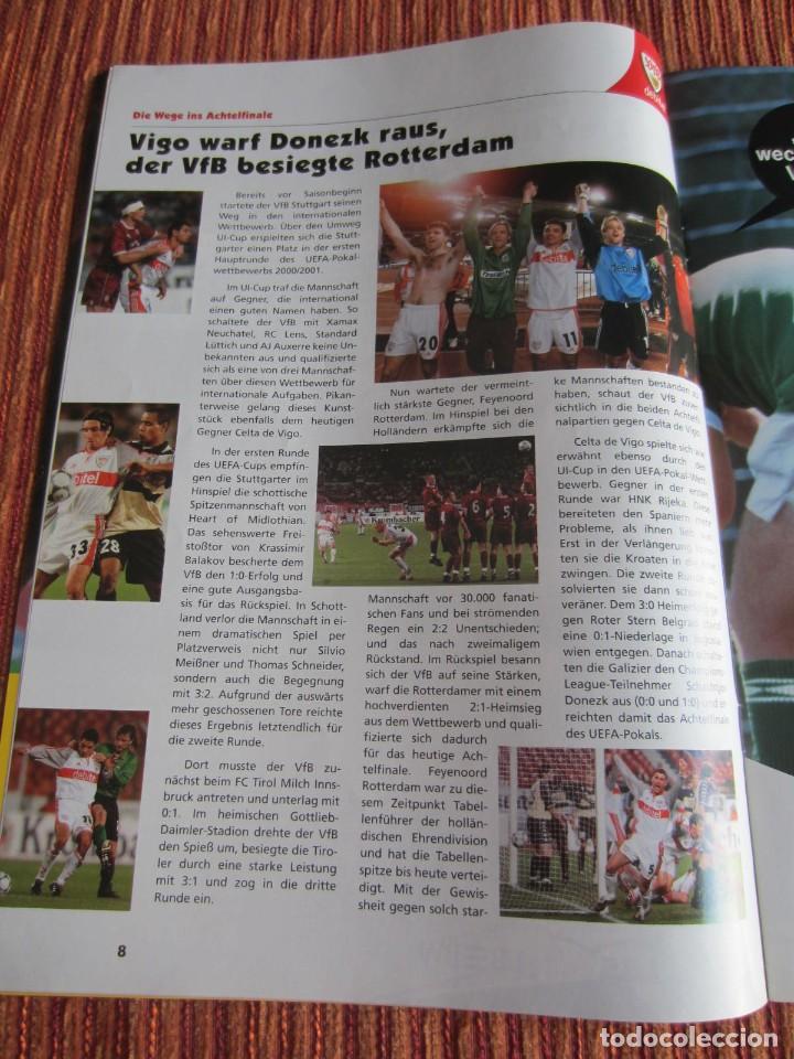 Coleccionismo deportivo: 2001-PROGRAMA OFICIAL ORIGINAL PARTIDO F&Uacute;TBOL.STUTTGART-CELTA DE VIGO.COPA UEFA - Foto 4