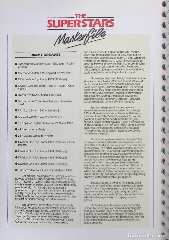 Coleccionismo deportivo: FICHA DE LAS SUPER ESTRELLAS DE MASTERFILE - EDICION INGLESA - JIMMY GREAVES INGLATERRA - Foto 2