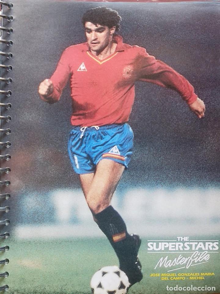 Coleccionismo deportivo: FICHA DE LAS SUPER ESTRELLAS DE MASTERFILE - EDICION INGLESA - MICHEL ESPA&ntilde;A - Foto 1