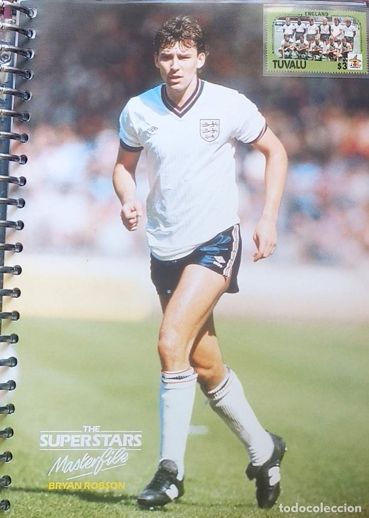 Coleccionismo deportivo: FICHA DE LAS SUPER ESTRELLAS DE MASTERFILE - EDICION INGLESA - CON SELLO BRYAN ROBSON INGLATERRA - Foto 1
