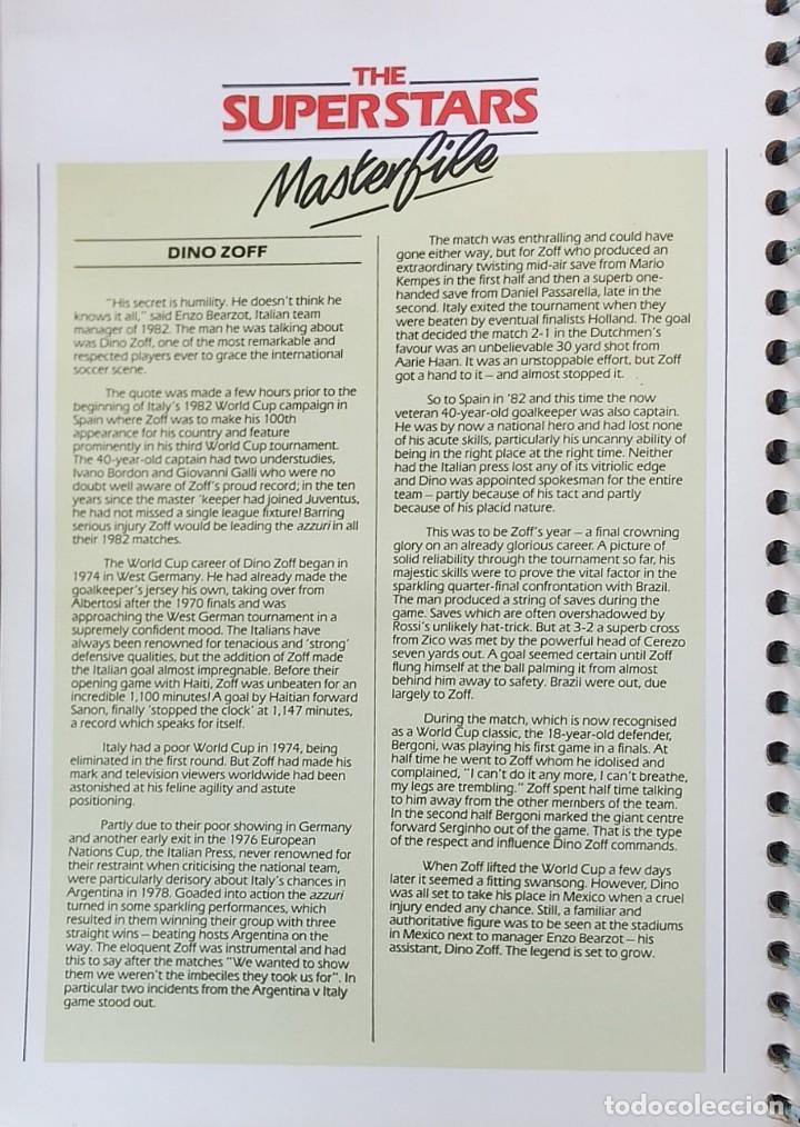 Coleccionismo deportivo: FICHA DE LAS SUPER ESTRELLAS DE MASTERFILE - EDICION INGLESA - CON SELLO DINO ZOFF - Foto 2