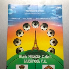 Coleccionismo deportivo: 1981 LIVERPOOL REAL MADRID FINAL COPA EUROPA PROGRAMA