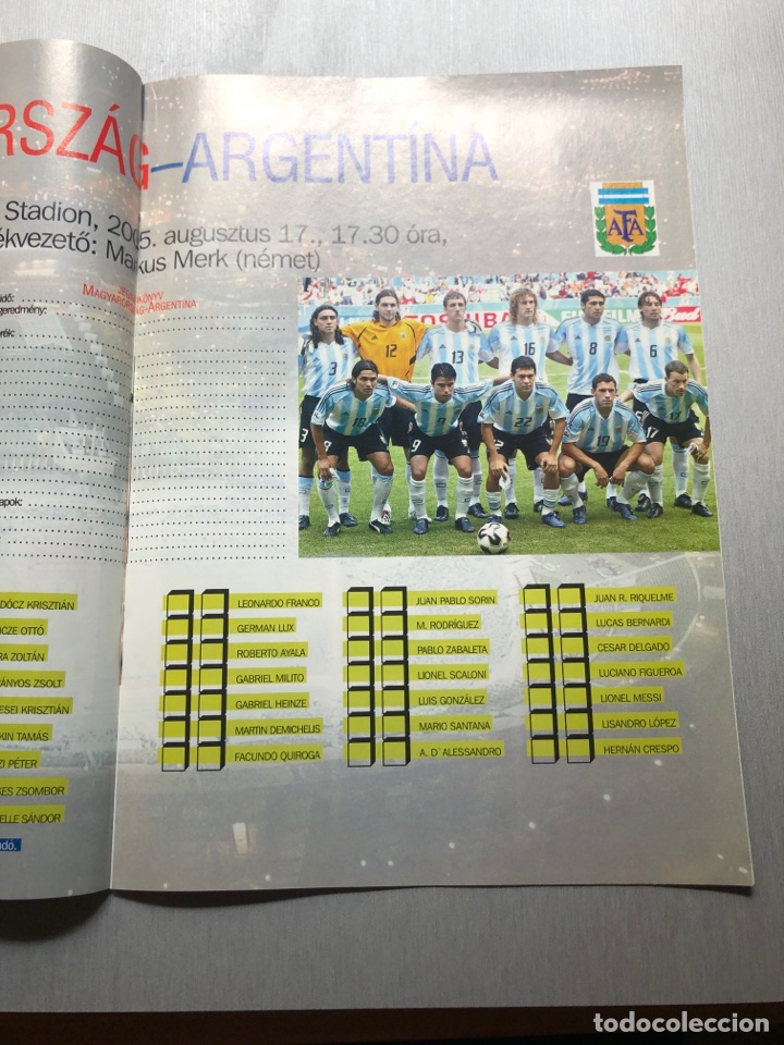 Coleccionismo deportivo: 17/08/2005 Debut Messi con argentina programa oficial - Foto 3