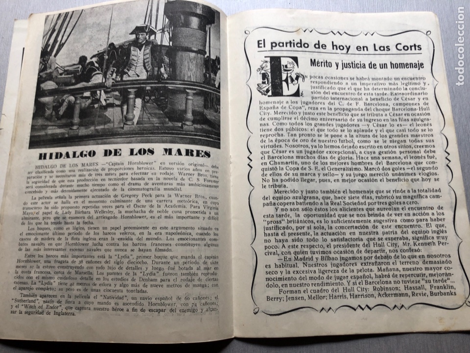 Coleccionismo deportivo: 1951 FC Barcelona Hull City programa oficial - Foto 3