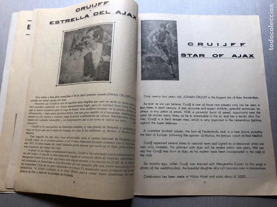Coleccionismo deportivo: 1969 Ajax Mil&aacute;n Final Copa Europa programa oficial - Foto 3