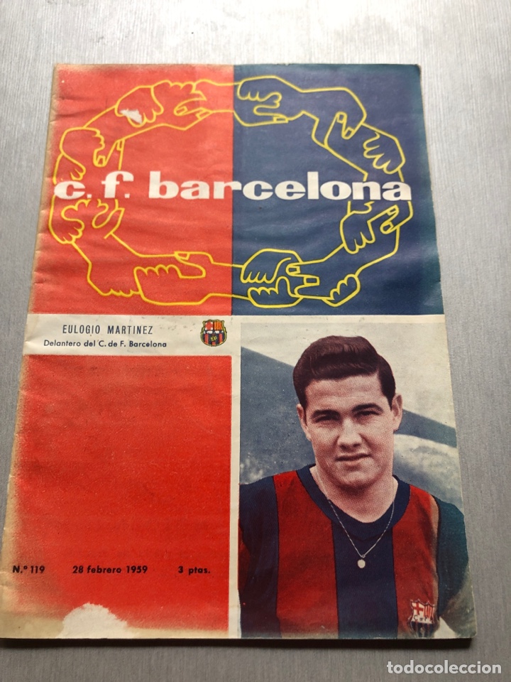 Coleccionismo deportivo: 1959 FC Barcelona Nimes Olympique programa oficial - Foto 1