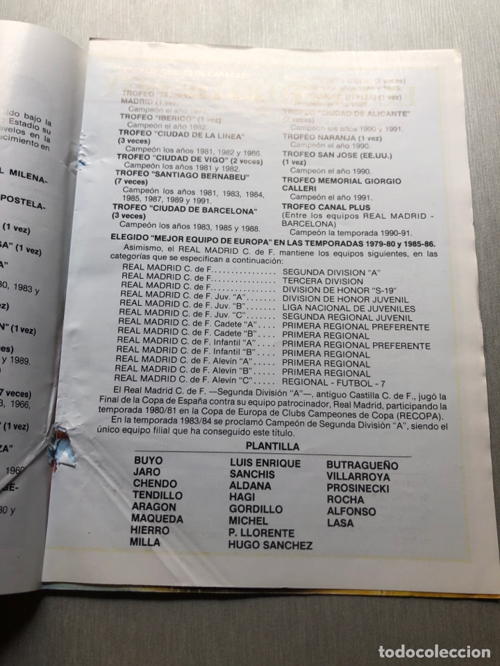 Coleccionismo deportivo: 1991 Real Madrid Neuchatel programa oficial UEFA - Foto 4