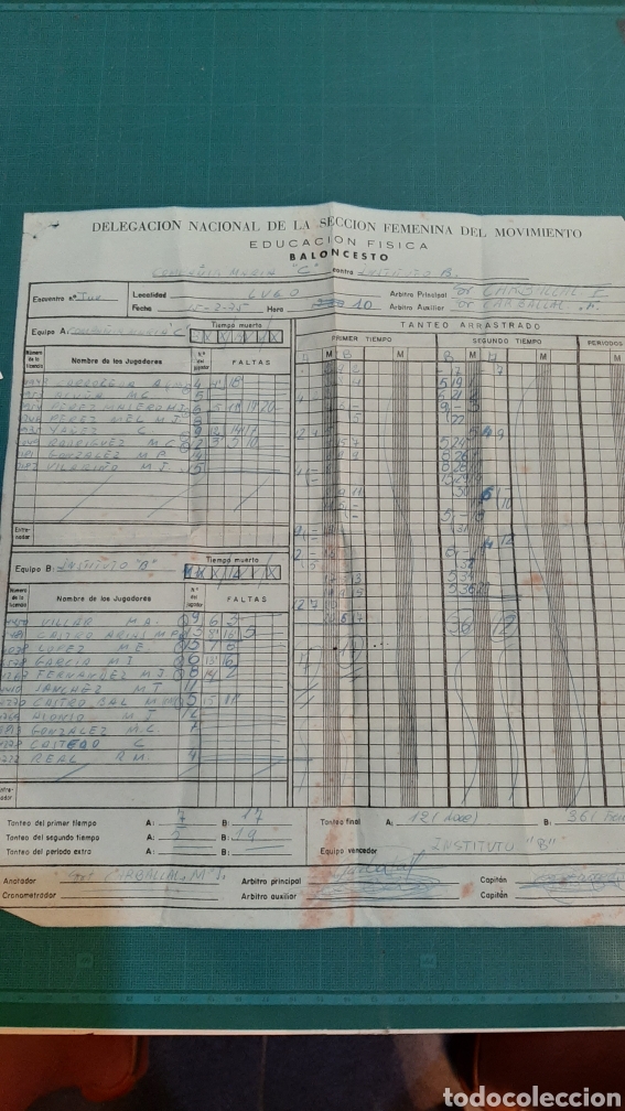 Coleccionismo deportivo: PARTE BALONCESTO LUGO 2875 INTITITUTO B /COMPA&Ntilde;&Iacute;A MAR&Iacute;A - Foto 1