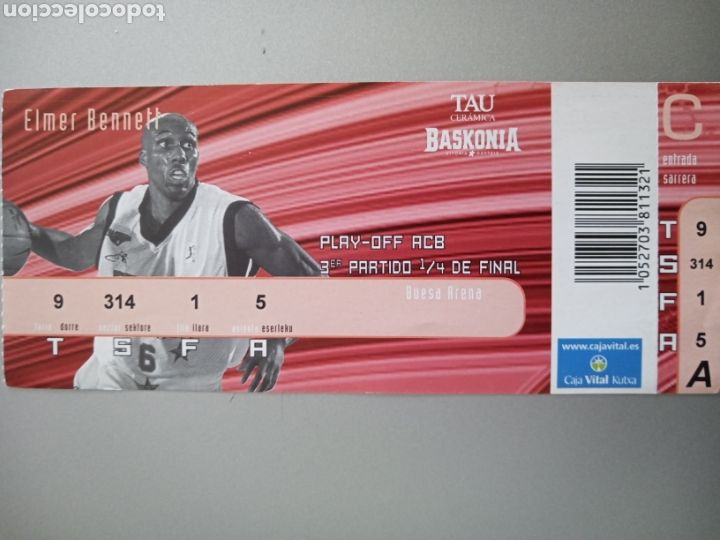 Coleccionismo deportivo: ENTRADA BASKONIA PLAY OFF - Foto 1