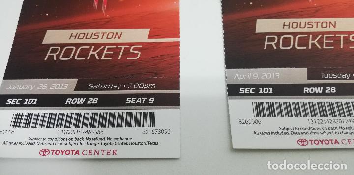 Coleccionismo deportivo: 2 entradas NBA Houston Rockets vs Suns y Nets - Baloncesto - Foto 2