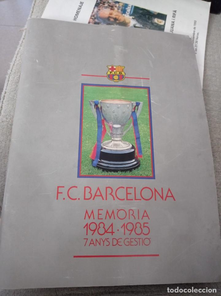 Coleccionismo deportivo: F.C.Bsrcelona memoria 1984/85 - Foto 1