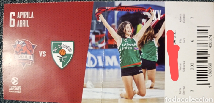 Coleccionismo deportivo: ENTRADA BASKONIA VS ZALGIRIS - Foto 1