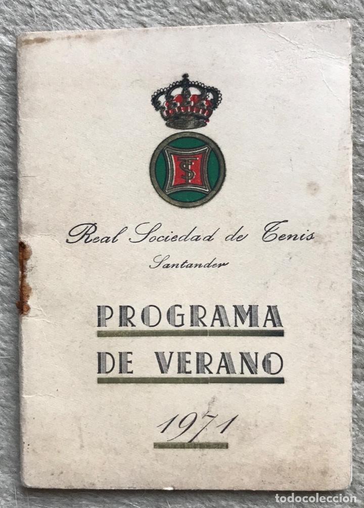 Coleccionismo deportivo: Real Sociedad de Tenis Santander - Programa de Verano - A&ntilde;o 1971 - Foto 1