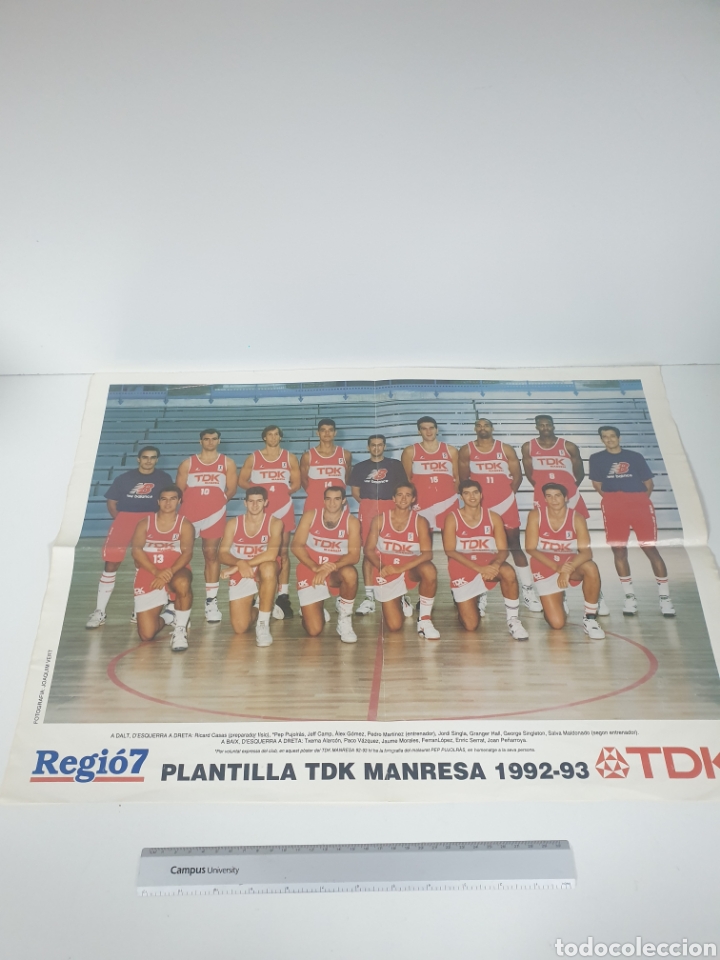 Coleccionismo deportivo: Poster tdk manresa 1992 - Foto 1