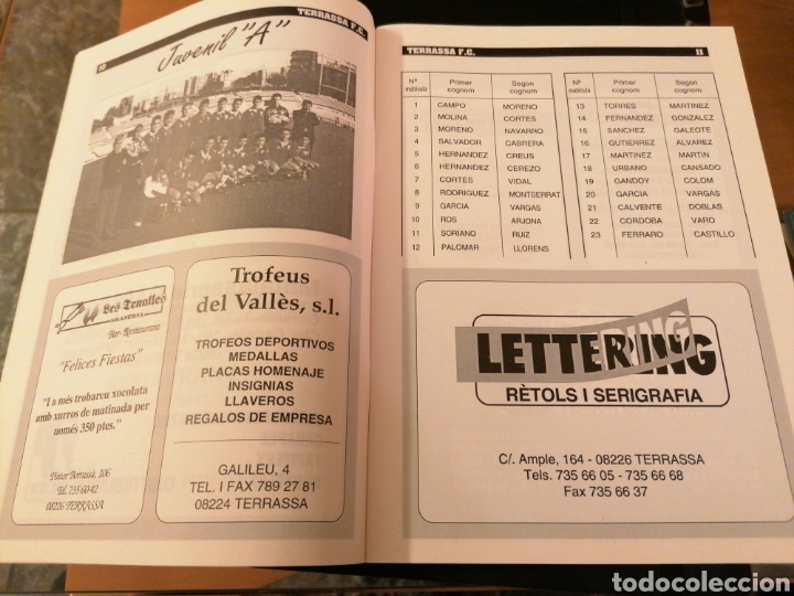 Coleccionismo deportivo: Bolet&iacute;n n&uacute;mero 7 terrassa f. C. 1994 - Foto 3