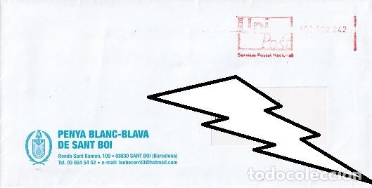Coleccionismo deportivo: SOBRE CIRCULADO DE LA PENYA BLANC-BLAVA DE SANT BOI - Foto 1