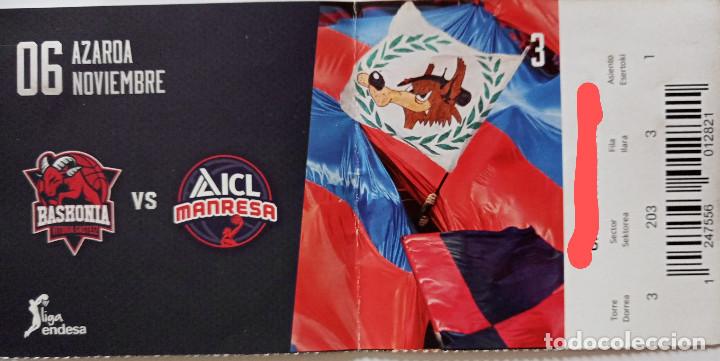 Coleccionismo deportivo: ENTRADA BASKONIA VS AICL MANRESA - Foto 1