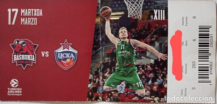 Coleccionismo deportivo: ENTRADA BASKONIA VS CSKA DE MOSCU - Foto 1