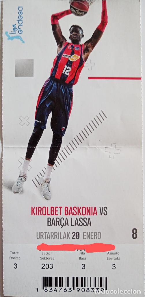 Coleccionismo deportivo: ENTRADA BASKONIA VS FC BARCELONA - Foto 1