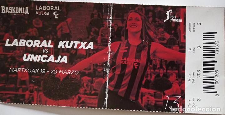 Coleccionismo deportivo: ENTRADA BASKONIA VS UNICAJA - Foto 1