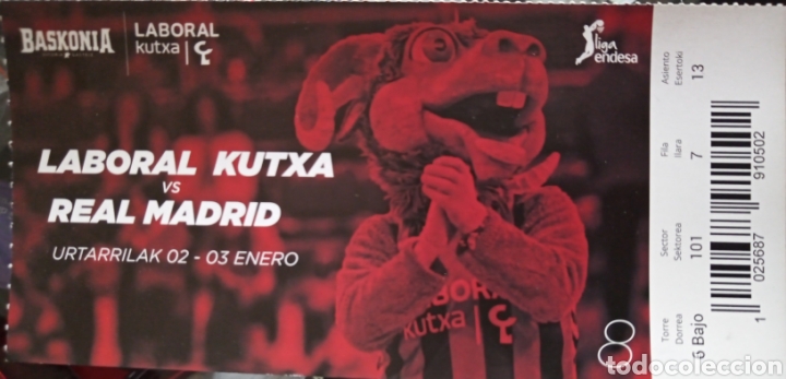 Coleccionismo deportivo: ENTRADA BASKONIA VS REAL MADRID - Foto 1