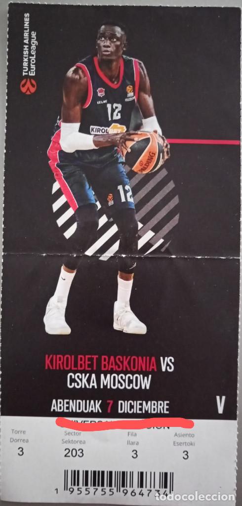 Coleccionismo deportivo: ENTRADA BASKONIA VS CSKA DE MOSCU - Foto 1