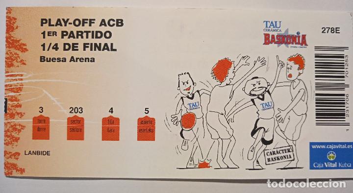 Coleccionismo deportivo: ENTRADA BASKONIA PLAY OFF CUARTOS - Foto 1