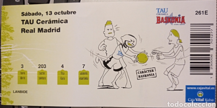 Coleccionismo deportivo: ENTRADA BASKONIA VS REAL MADRID - Foto 1