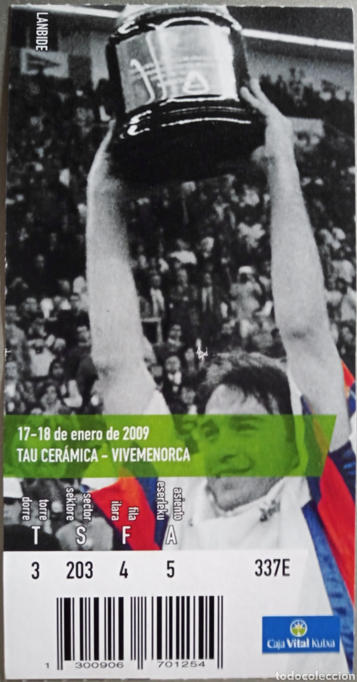 Coleccionismo deportivo: ENTRADA BASKONIA VS VIVEMENORCA - Foto 1