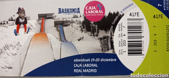 Coleccionismo deportivo: ENTRADA BASKONIA VS REAL MADRID - Foto 1