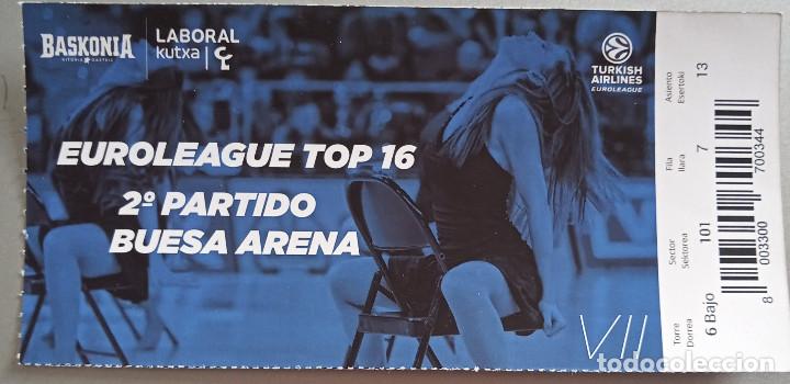 Coleccionismo deportivo: ENTRADA BASKONIA TOP 16 - Foto 1