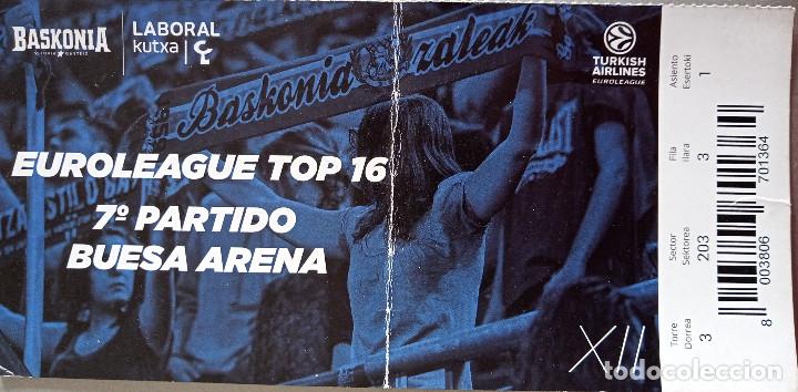 Coleccionismo deportivo: ENTRADA BASKONIA TOP 16 - Foto 1