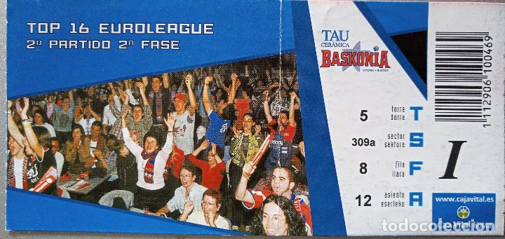 Coleccionismo deportivo: ENTRADA BASKONIA TOP 16 EUROLIGA - Foto 1