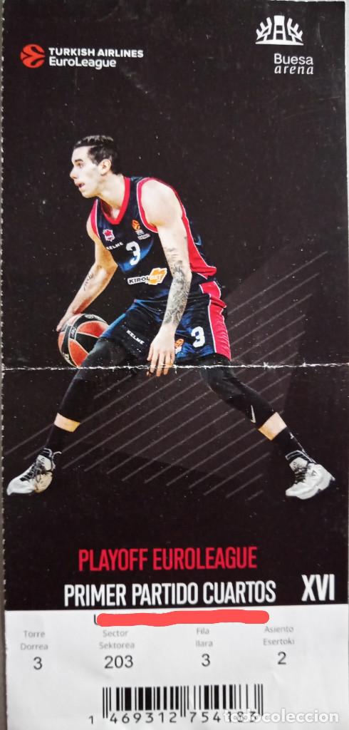 Coleccionismo deportivo: ENTRADA BASKONIA CUARTOS EUROLIGA - Foto 1