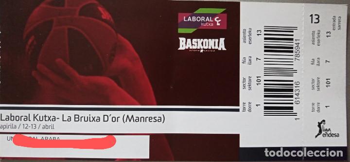 Coleccionismo deportivo: ENTRADA BASKONIA VS MANRESA LA BRUIXA D&acute;OR - Foto 1